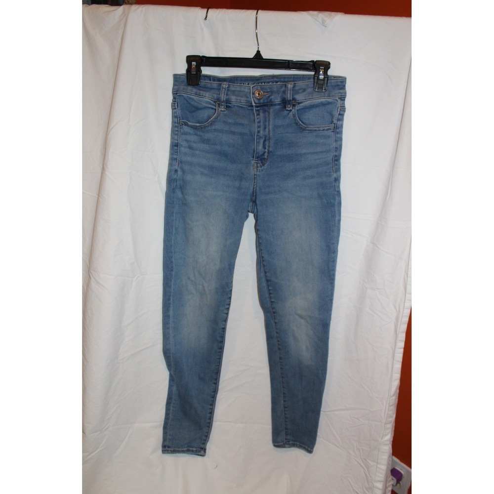 American Eagle Stretch Skinny Jeans Medium Wash High Rise Women‎ 8 Regular